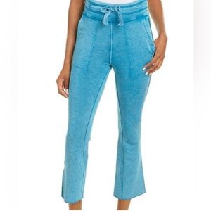 Free People Sky Blue Drawstring Flare Leggings